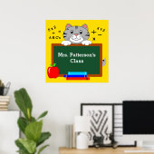 Niedlich Kitty Cat Klassenzimmer Plakate (Heimbüro)