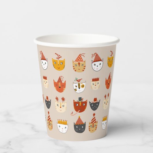 Niedlich Kitty Cat Pappbecher (Rückseite)