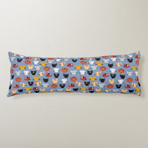Niedlich Kitty Cat Pattern Blau Seitenschläferkissen