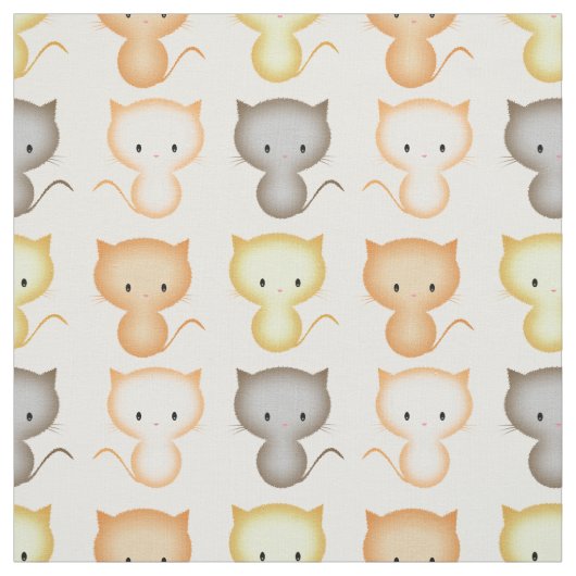 Niedlich Kitty Cat Pattern Stoff (Muster)