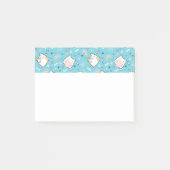 Niedlich Kitty Cat Pattern Whimsical Post-it Klebezettel (Vorderseite)