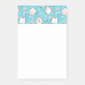 Niedlich Kitty Cat Pattern Whimsical Post-it Klebezettel (Vorderseite)