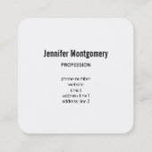 Niedlich Kitty Cat Pattern Whimsical Quadratische Visitenkarte (Rückseite)