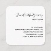 Niedlich Kitty Cat Pattern Whimsical Quadratische Visitenkarte (Rückseite)