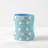 Niedlich Kitty Cat Pattern Whimsical Tasse (Zentrum)