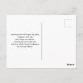 Niedlich Kitty Cat Pattern Whimsical Vielen Dank Postkarte (Rückseite)