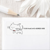 Niedlich Kitty Cat Rücksendeadressen-Aufkleber, Pe (Insitu)