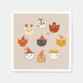 Niedlich Kitty Cat Serviette (Vorderseite)