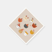 Niedlich Kitty Cat Serviette (Ecke)
