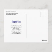 Niedlich Kitty Cat Wave Hello Party Danke Postkarte (Rückseite)