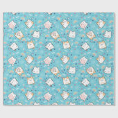 Niedlich Kitty Cats Whimsical Pattern Geschenkpapier (Flach)