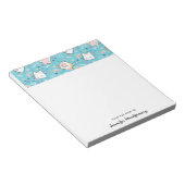 Niedlich Kitty Cats Whimsical Pattern Notizblock (angewinkelt)