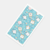 Niedlich Kitty Cats Whimsical Pattern Serviette (Ecke)