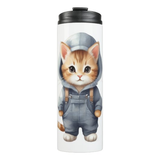Niedlich Kitty Classic T - Shirt Thermosbecher (Vorderseite)