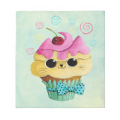 Niedlich Kitty Cupcake Notizblock (Vorderseite)