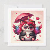 Niedlich Kitty Einladung (Vorderseite)