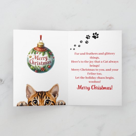 Niedlich Kitty Funny Cat Karte (Innenseite)