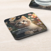 Niedlich Kitty Funny Cocktail Rezept Cat Untersetz Getränkeuntersetzer (Linke Seite)