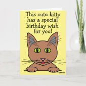Niedlich Kitty Funny Pub Geburtstagskarte Karte (Vorderseite)