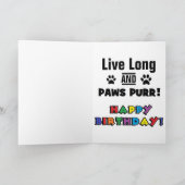 Niedlich Kitty Funny Pub Geburtstagskarte Karte (Innenseite)