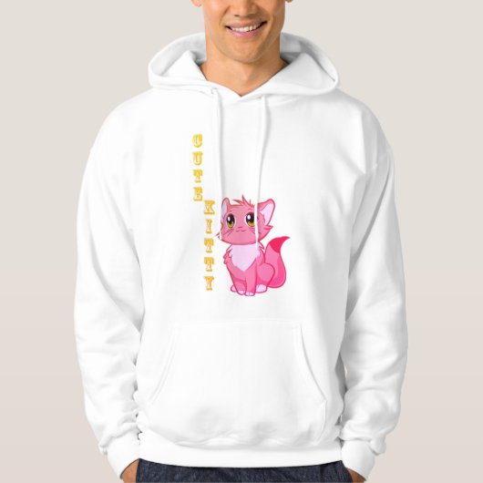 Niedlich Kitty Hoodie (Vorderseite)