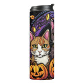 Niedlich Kitty & Jack-O'-Lantern Thermosbecher (Nach links gedreht)