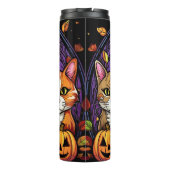 Niedlich Kitty & Jack-O'-Lantern Thermosbecher (Rückseite)