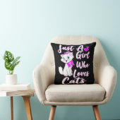 Niedlich Kitty Just a Girl, das Katzen Liebe Kissen (Stuhl )