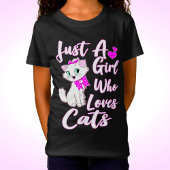 Niedlich Kitty Just a Girl, das Katzen Liebe T-Shirt