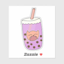 Niedlich Kitty Lila Taro Boba Bubble Tee