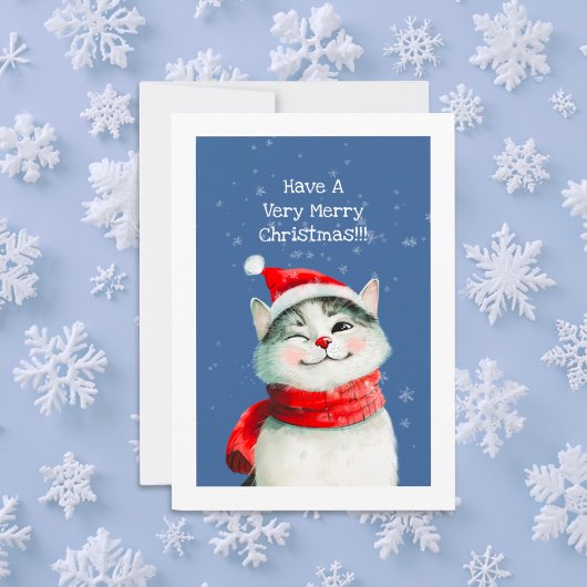 Niedlich Kitty Merry Christmas Card Feiertagskarte