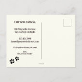Niedlich Kitty Moving New Address Ankündigungspostkarte (Rückseite)