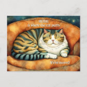Niedlich Kitty Moving New Address Ankündigungspostkarte (Vorderseite)
