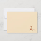 Niedlich Kitty Notecard Dankeskarte (Rückseite)