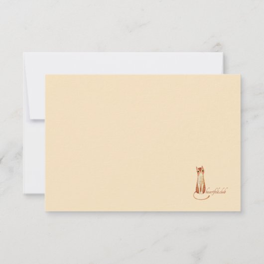 Niedlich Kitty Notecard Dankeskarte (Rückseite)