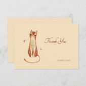 Niedlich Kitty Notecard Dankeskarte (Vorne/Hinten)