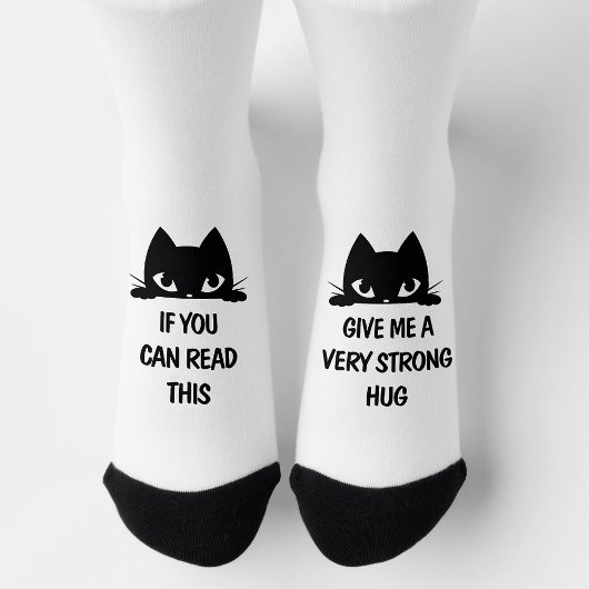 Niedlich Kitty Romantic Zitat - Crew Socks Socken