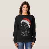 Niedlich Kitty Santa's Hat Weihnachtskatze Kitten Sweatshirt (Vorne ganz)