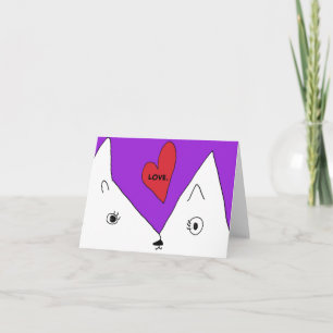 Niedlich Kitty Sends Liebe Notecard Karte