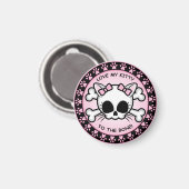 Niedlich Kitty Skull Magnet (Vorderseite/Rückseite)