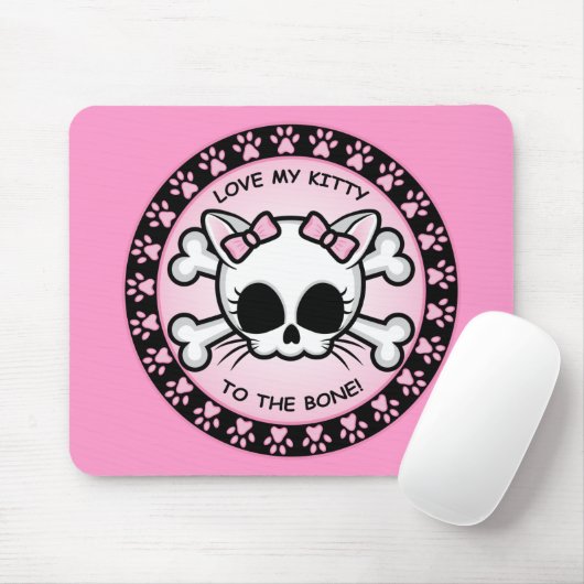 Niedlich Kitty Skull Mousepad (Mit Mouse)