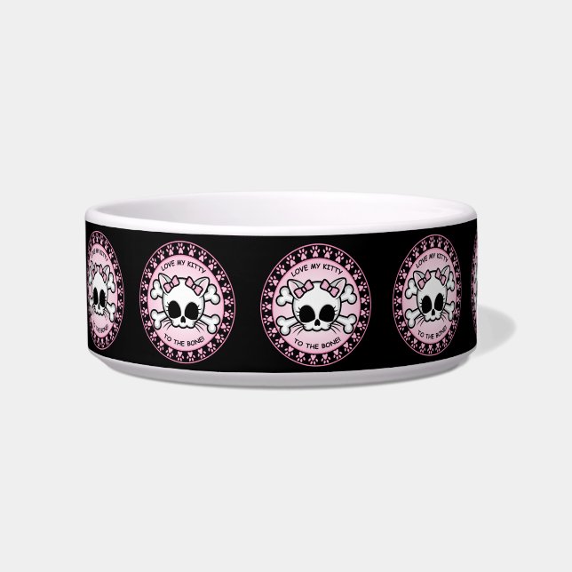 Niedlich Kitty Skull Napf (Rechts)