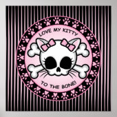 Niedlich Kitty Skull Poster (Vorne)