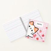 Niedlich Kitty Strawberry Notebook Notizblock (Innenseite)