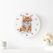 Niedlich Kitty - Sweet Baby Cat Große Wanduhr (Zuhause)