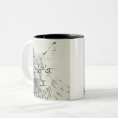 Niedlich Kitty Zweifarbige Tasse (Vorderseite Links)