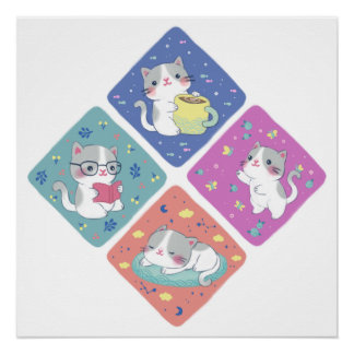 Niedlich Kitty's Besetzte Tagesdarstellung Poster