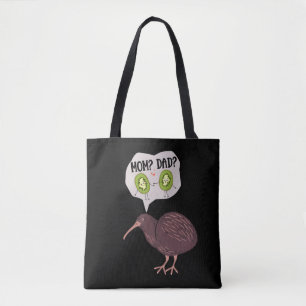 Niedlich Kiwi Bird Family Spaß Neuseeland Tasche