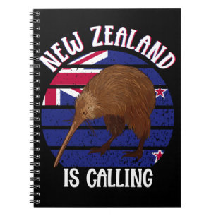 Niedlich Kiwi Bird New Zealand Travel Notizblock