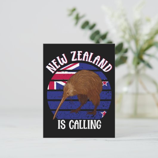 Niedlich Kiwi Bird New Zealand Travel Postkarte (Stehend Vorderseite)